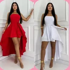 Vestido Macaquinho Tomara Que Caia Mídi /longo Sheik