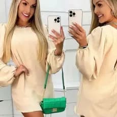 Vestido Macaquinho Manga longa U