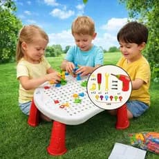 Mesa Criativa Infantil Educacional Brinquedo de Montagem