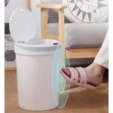 Lixeira Automática USB Recarregável Sensor Cozinha Banheiro
