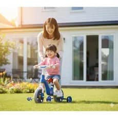 Bicicleta Infantil Equilíbrio 2 em 1 Rodinhas Removíveis Balance Bike Sem Pedal