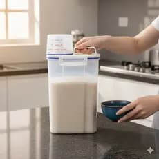 Pote Hermético Multiuso Transparente 1,5kg com Dosador Armazenamento Cozinha