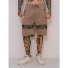 bermuda moletom masculino com ziper /Cintura elástica