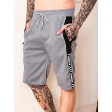 Bermudas Moletom Masculino Com Elastano, Bolsos Com Zíper