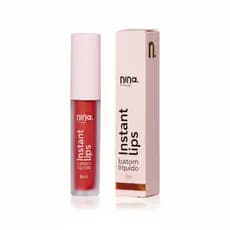 Batom Líquido Instant Lips Rubi – Nina Makeup