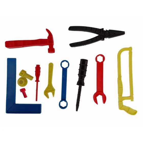 Kit de Ferramentas de Brinquedo Peças Coloridas Infantil Mecanico Oficina