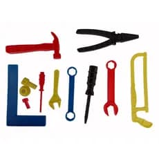 Kit de Ferramentas de Brinquedo Peças Coloridas Infantil Mecanico Oficina