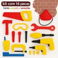 Kit de Ferramentas Infantil 16 Peças – Brinquedo Educativo Mini Construtor Divertido