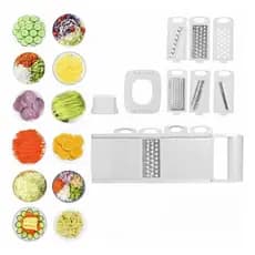 Cortador De Legumes Multifuncional Fatiador Ralador 6 Em 1 Branco