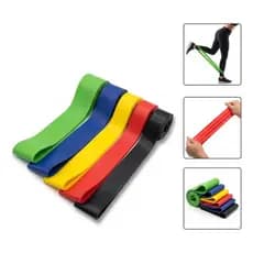 Kit 5 Faixa Elástica Extensor Elástico Super Mini Band Fit Coloridas