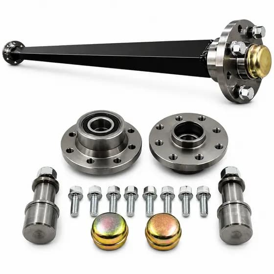 EIXO COMPLETO P/ CHASSI 1,20MT 1000KG CARRETINHA 4X100/4X108