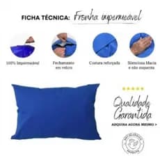 Capa Impermeàvel Para Travesseiro Hospitalar Capa Antialèrgica e Antiàcaro Fronha Impermeàvel
