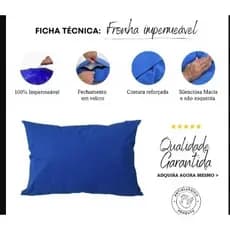 Capa Protetora de Travesseiro Impermeável Fronha Anti-ácaro e Antialérgico Kit 2 Unidades