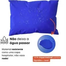 Fronha Porta Travesseiro Impermeável Hospitalar Fronha Capa Protetora - Antialérgico / Antiácaro