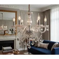 Lustre Pendente Candelabro Para Sala France Nice 6 Lâmpadas E14 Bivolt