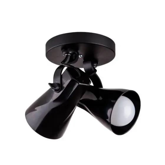 Luminária de Teto Spot de Sobrepor Direcionável Octa Design Moderno Quarto Sala 2 lâmpadas E27 Bivolt