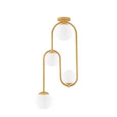 Luminária de Teto Plafon de Sobrepor Quarto Sala Flórida 4 Lâmpadas E27 Bivolt