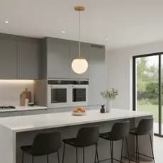 Lustre Sala de Jantar Luminária Pendente Globo Jabuticaba Vidro Bola Esfera Chelsea 1 Lâmpada Bivolt