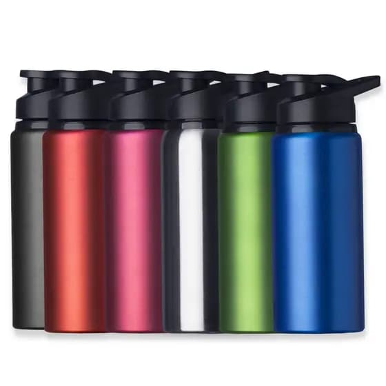Squeeze Alumínio 600ml Garrafa Com Alça Água Garrafinha
