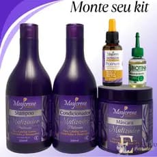 Monte Seu Kit Matizador platinum Maycrene – Cabelos Loiros e Brilhantes e Hidrate os Fios