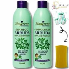 Kit Arruda Shampoo + Condicionador Maycrene  + Pente Fino Mata Piolho Lêndeas Limpeza, Proteção