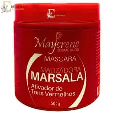 Máscara Matizadora Marsala Ativador de Tons Vermelho Profissional 500g Maycrene