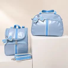 Kit Bolsa Maternidade 2 peças I Mochila Multifuncional I Mamãe Bebê Luxo Impermeável BUBBICO