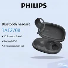 Philips TAT2708 Fone De Ouvido Bluetooth Longa Vida Chamada Redução Ruído 3D surround Qualidade Som À Prova Dwaterproof