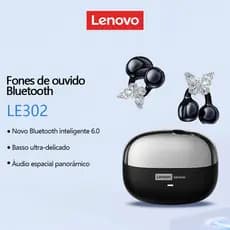 Lenovo LE302 Fones De Ouvido Bluetooth 6.0 lPX5 A Prova D'¡gua Com Baixa Laténcia HlFl Qualidade De Som Para Jogos