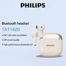 PHILIPS TAT1420 Fone De Ouvido Sem Fio Bluetooth TWS Com Microfone Mini Fones 6.0 Esportivo