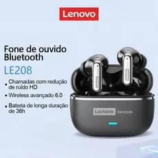 Lenovo LE208 Fones De Ouvido Para Jogos De Baixa Latência Até 36 H De Duração Da Bateria IPX5 À Prova D'água Som HIFI
