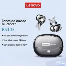 Lenovo RS103 Bluetooth 6.0 Sem Fio Com Microfone TWS Em Forma De U Tipo Clipe De Ouvido Controle De Toque Atualizado Bat