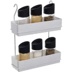Porta temperos e condimentos duplo para parede - Linha Cook Premium - Não acompanha barra