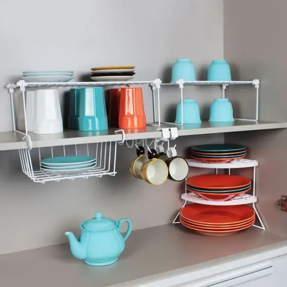 Kit Organizadores de Armário de Cozinha Com 5 Peças