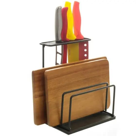 Suporte Organizador De Facas E Tábuas Estilo Aramado