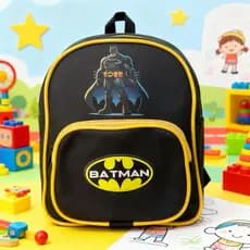 Mochila menino infantil personagens super heróis pequena