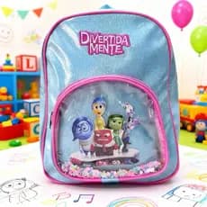 Mochila infantil de costas Divertidamente volta as aulas para creche e passeio
