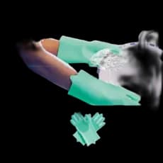Luvas de Silicone com esponja Lava Louças Multiuso Verde