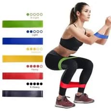 Elástico Mini Band p/ Exercício – Kit c/ 5 Unidades p/ Academia, Treino e Reabilitação