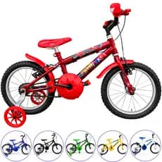 Bicicleta Infantil Aro 16 Alumínio Bike Criança Menino Modelos e Cores Variadas Rodinha e Buzininha