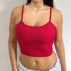 Cropped Blusa Regata Feminina Canelado Alcinha Moda Básica