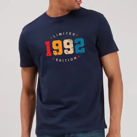 Camiseta Masculina Edição Limitada 1992 Camisa UNISSEX Moderna Gola Redonda Dia a Dia