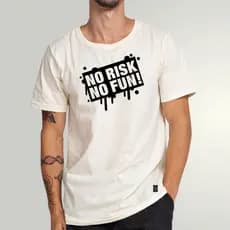 Camiseta Masculina Básica Algodão No Risk No Fun linha Premium