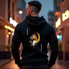 Blusa de Frio Moletom Canguru Estampado Joker Baralho Unissex Com Capuz