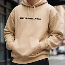 Blusa de Frio Moletom Canguru Estampado Porsche Unissex Com Capuz
