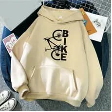 Blusa de Frio Moletom Canguru Estampado Bike Unissex Com Capuz