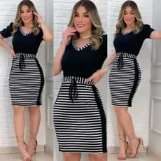 Vestido Feminino Elegante Midi Evangelico Versatil, clássico casual charme confortável estiloso moderno conforto