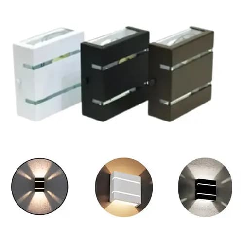 Kit 3 Arandelas Luminária Slim Externa Interna 2 Frisos Apartamento Casa Corredores Exterior Jardim