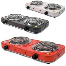 Fogão Elétrico Portátil 2 Bocas 110/220v Praticidade e Agilidade Controle de Temperatura Camping