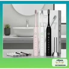 Escova Dental Elétrica com 4 Cabeças X-3 Ultrassônica 6 Modos Inteligentes